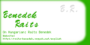 benedek raits business card